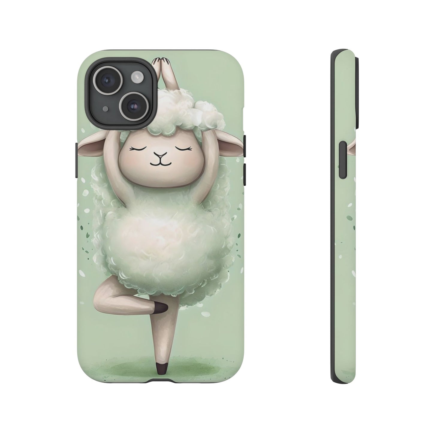 Cute Yoga Sheep Phone Case — Pastel Lamb Ballerina Protective Cover