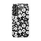 Floral Noir Tough Phone Case — Black & White Flower Protective Cover