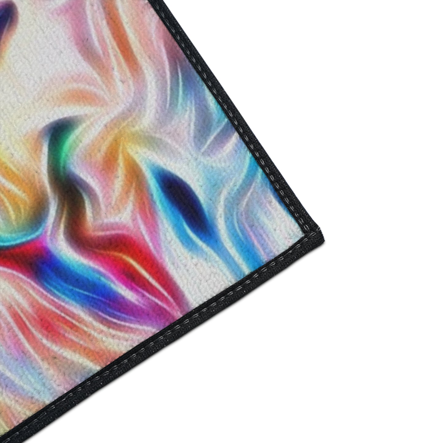 Abstract Swirl Heavy-Duty Floor Mat — Vibrant Colorful Entryway Rug