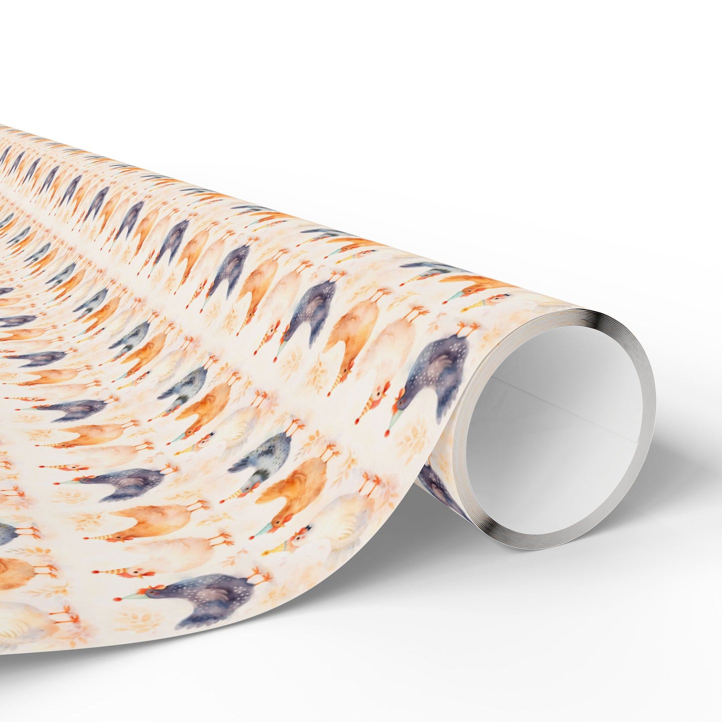 Chicken Watercolor Pattern Wrapping Paper Roll — Cute Pet Gift Wrap
