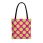 Vibrant Polka Dot Tote Bag, Colorful Shopping Bag, Eco-Friendly Tote