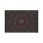Floor Mat — Red Floral Mandala Heavy-Duty Entrance Rug