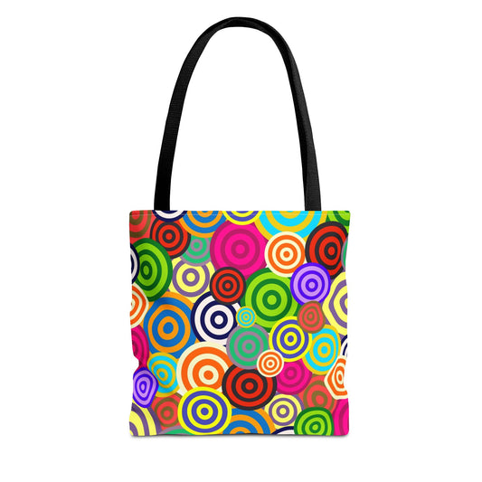 Colorful Circle Tote Bag - Fun and Playful Market Bag