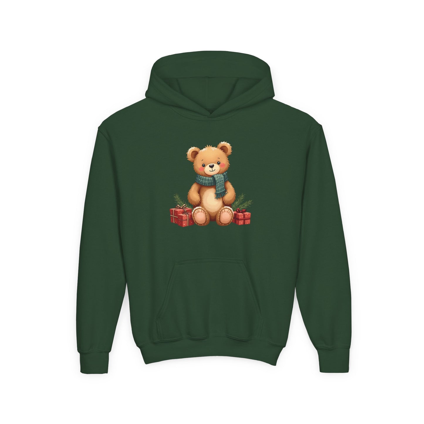 Kids Holiday Teddy Bear Hoodie – Cute Christmas Gift Sweatshirt