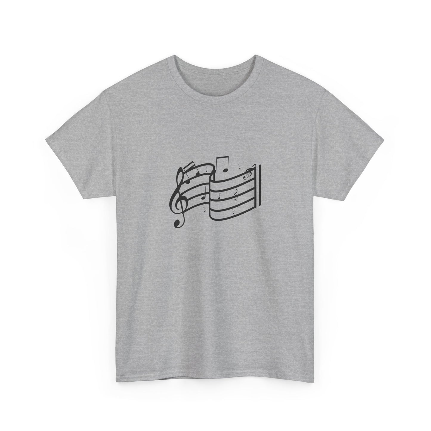 Music Notes T‑Shirt — Minimalist Sheet Music Tee for Musicians & Music Lovers