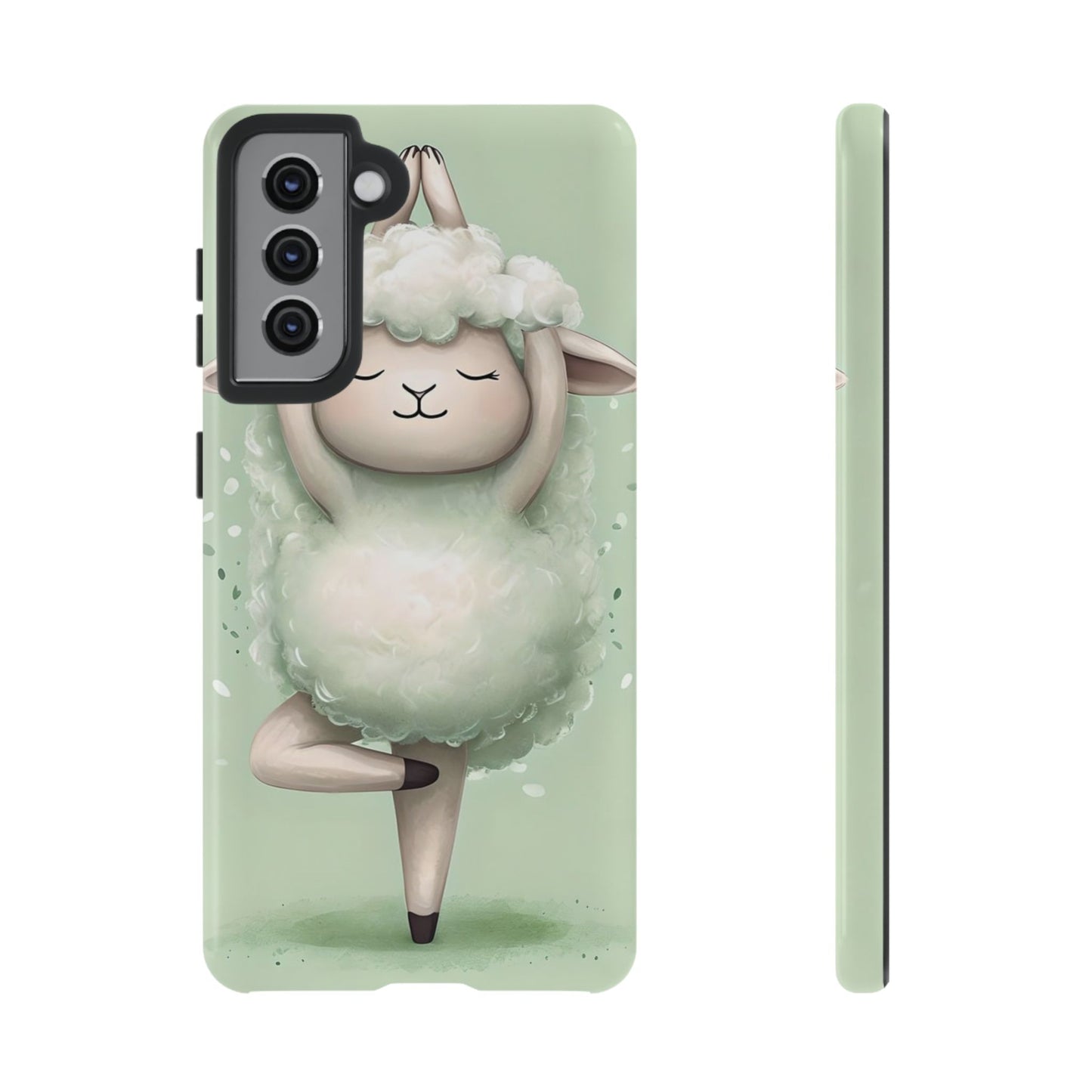 Cute Yoga Sheep Phone Case — Pastel Lamb Ballerina Protective Cover