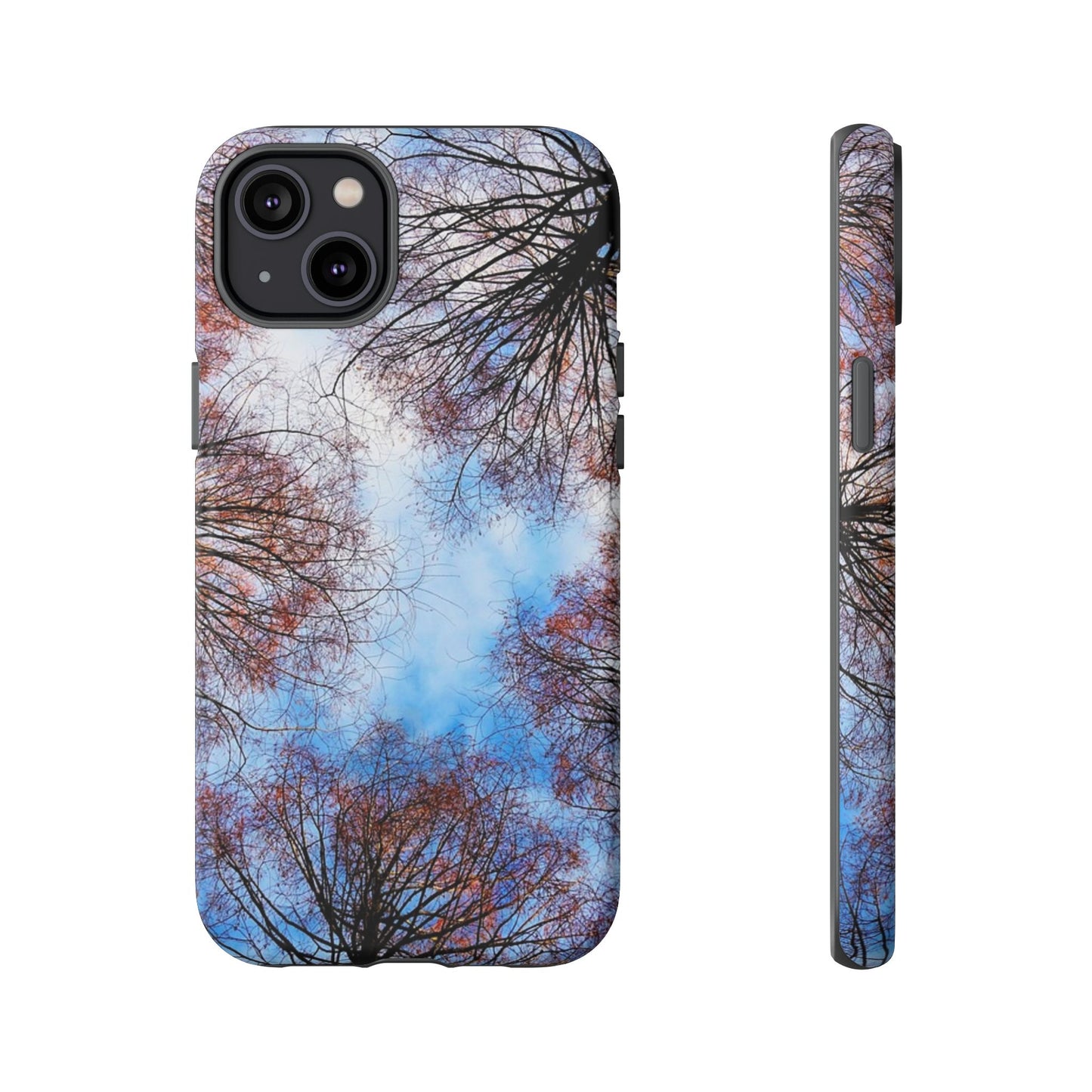 Skyward Trees Phone Case — Nature Forest Canopy Protective Tough Case