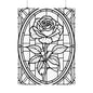 Rose Stained-Glass Matte Poster — Vintage Floral Wall Art DIY