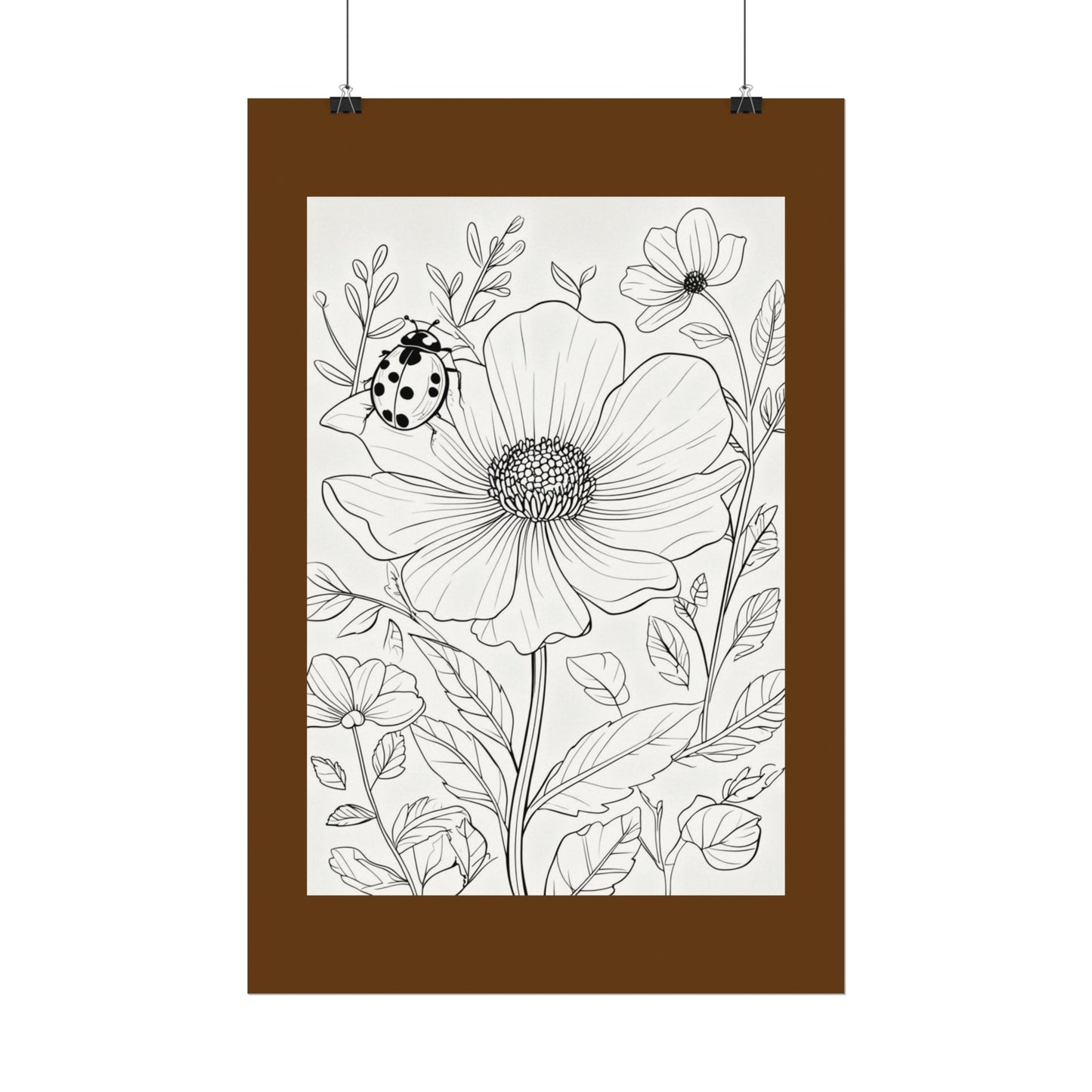 COLOR IT YOURSELF  Line Art Poster — Textured Matte Print