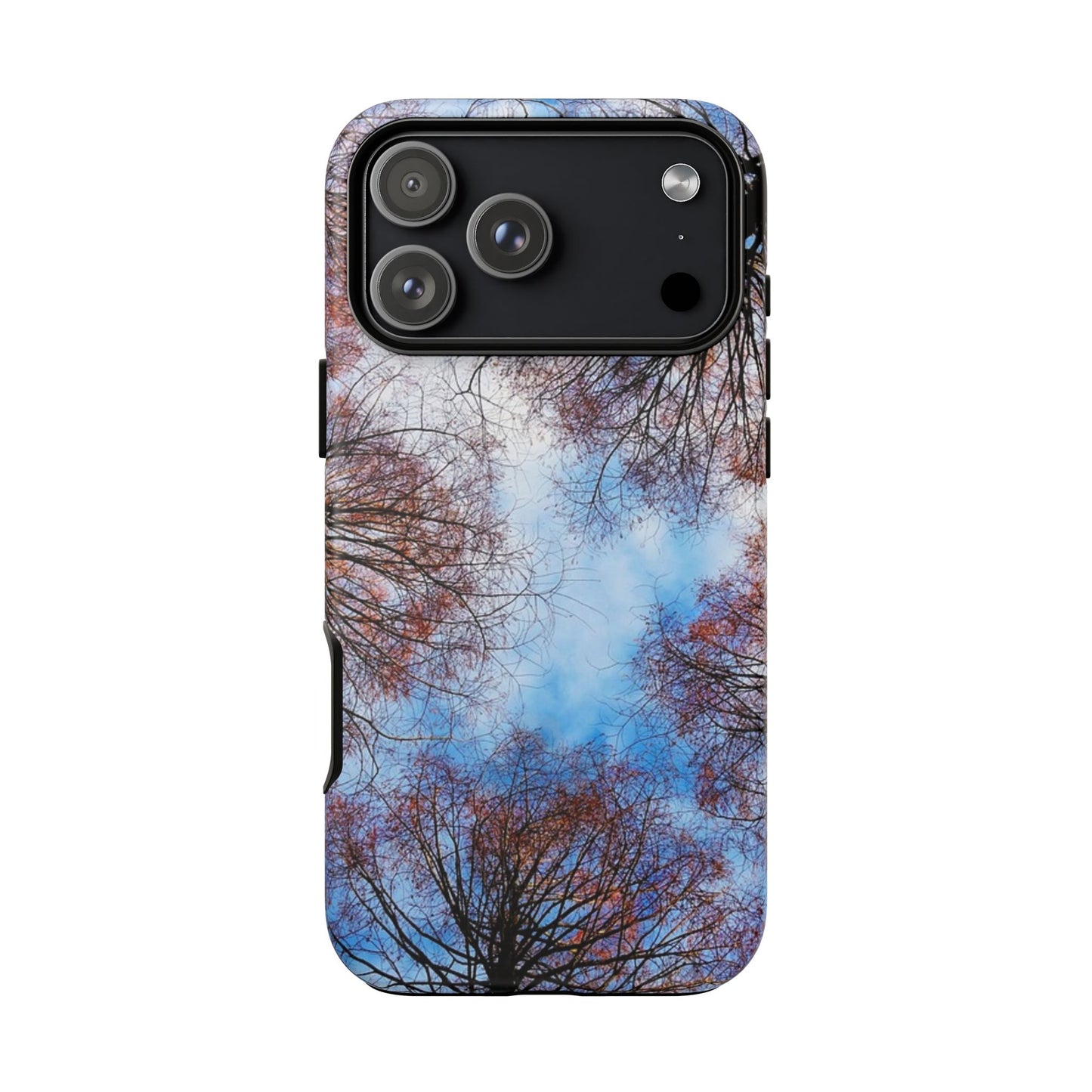 Skyward Trees Phone Case — Nature Forest Canopy Protective Tough Case