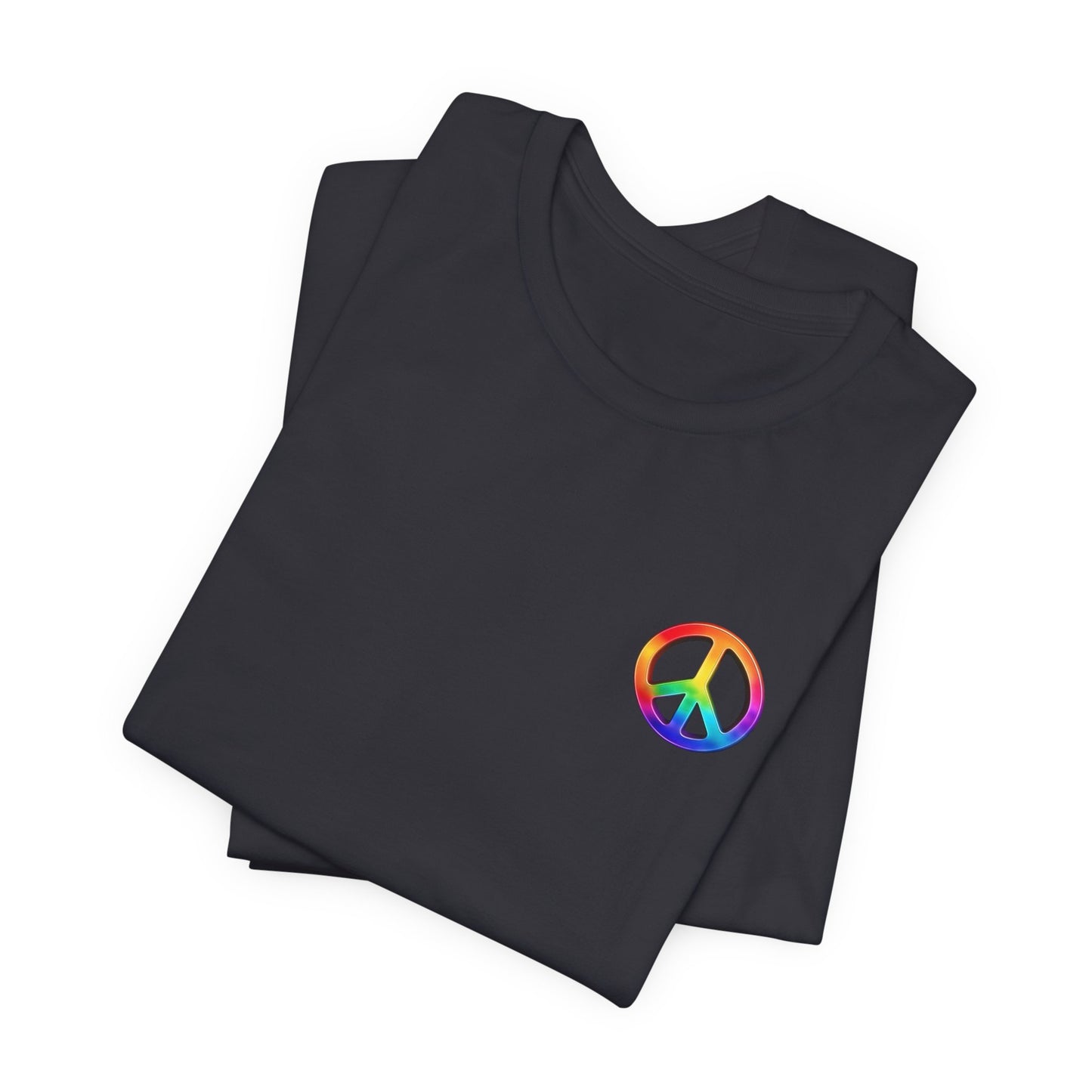 Peace Sign Tie-Dye Tee — Rainbow Hippie Peace Symbol T-Shirt