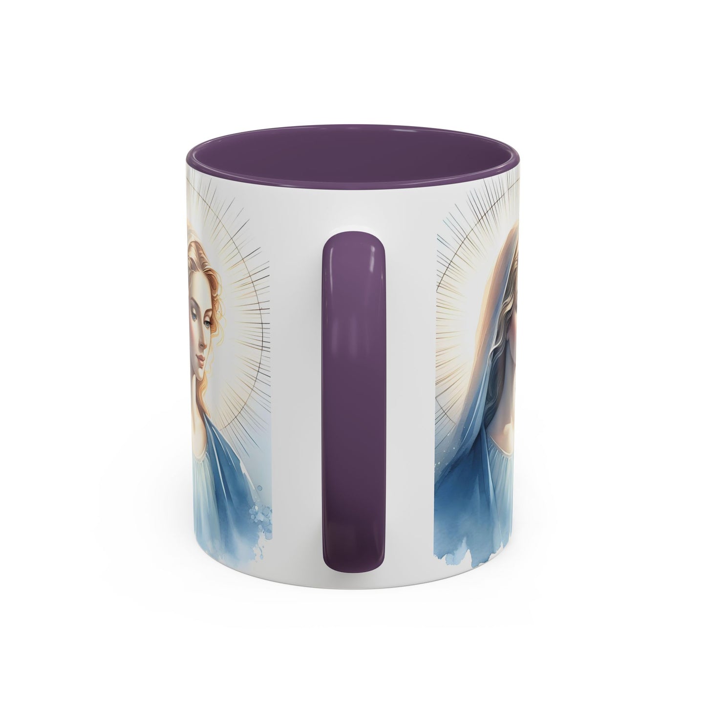 Serene Virgin Mary Accent Coffee Mug