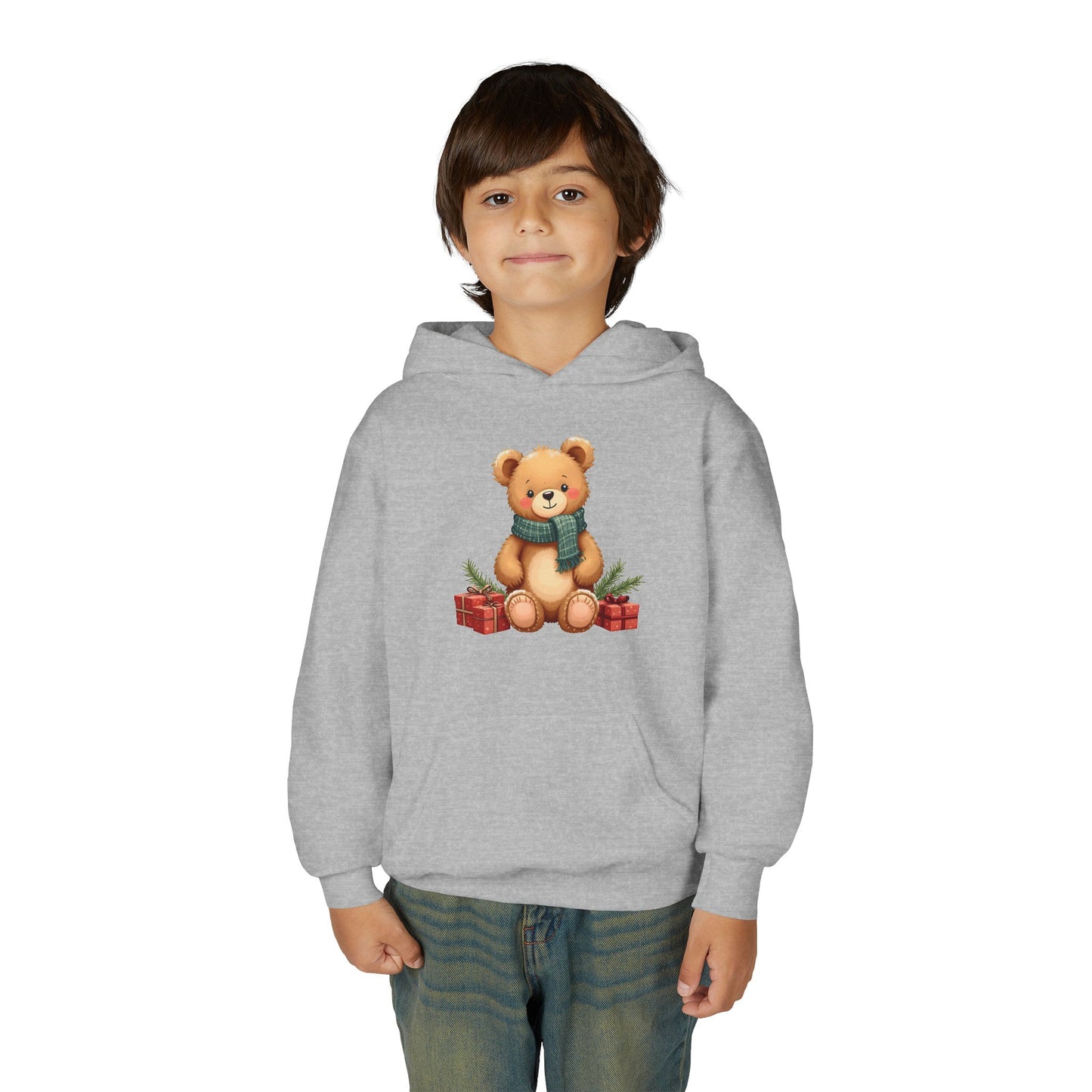 Kids Holiday Teddy Bear Hoodie – Cute Christmas Gift Sweatshirt