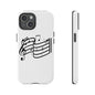 Musical Notes Phone Case — Black Treble Clef Music Staff Tough Case