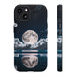 Moonlit Reflection Phone Case — Night Sky Moon & Clouds Tough Case