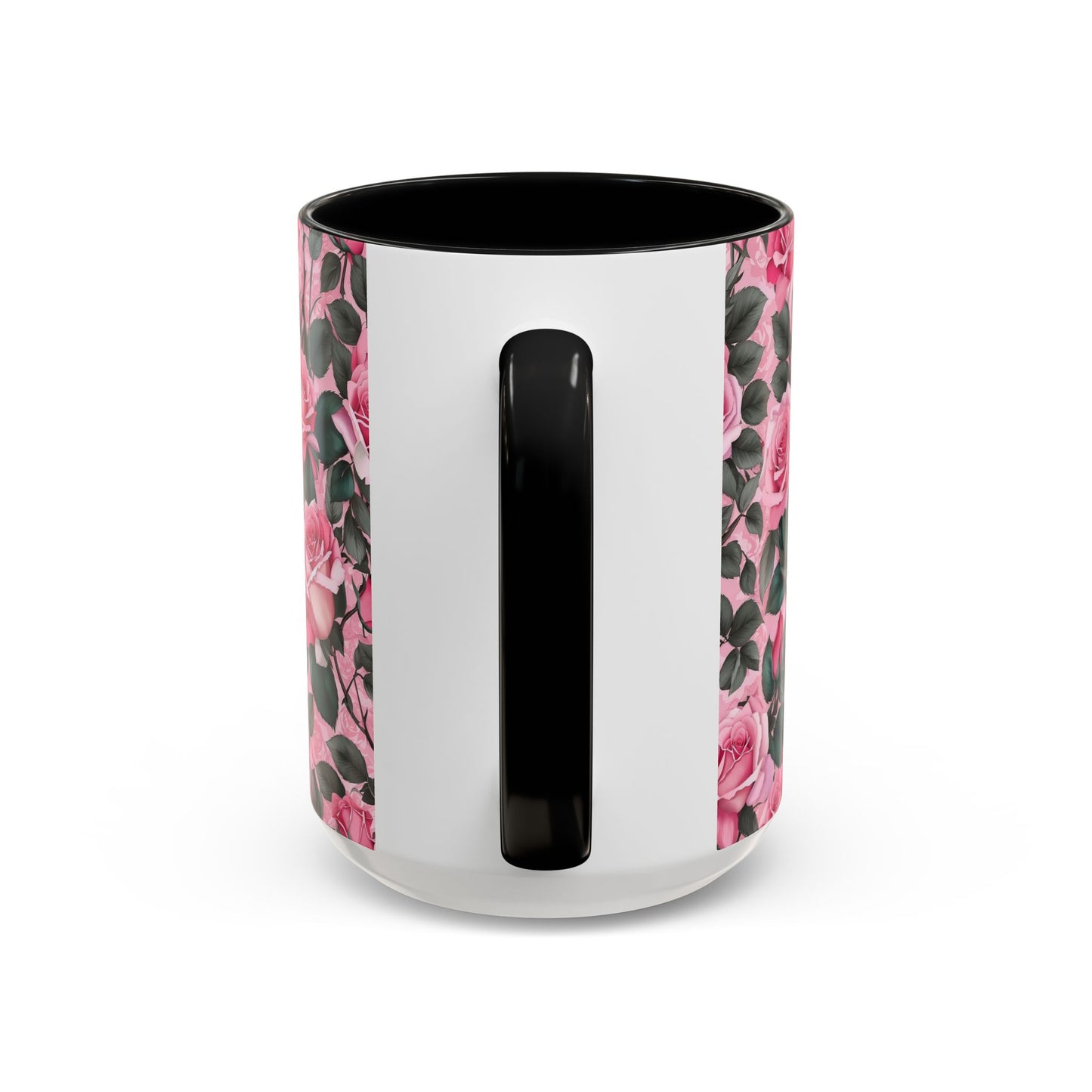 Floral Accent Coffee Mug, Pink Rose Mug, Gift for Her, Tea Cup, Mother's Day Present, Home Decor, Kitchen Essentials