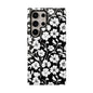 Floral Noir Tough Phone Case — Black & White Flower Protective Cover