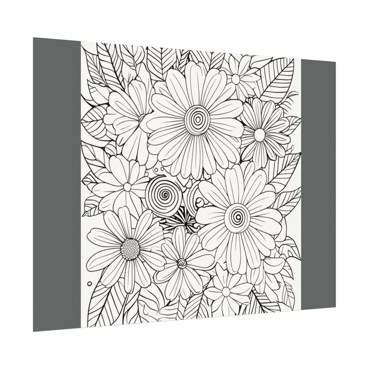 COLOR IT YOURSELF  Line Art Poster — Textured Matte Print