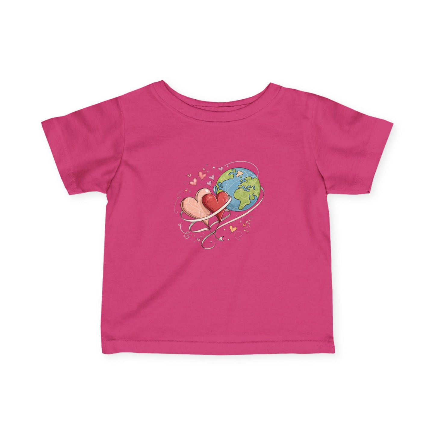 Infant Tee — "Love the Earth" Heart & Globe Baby Shirt