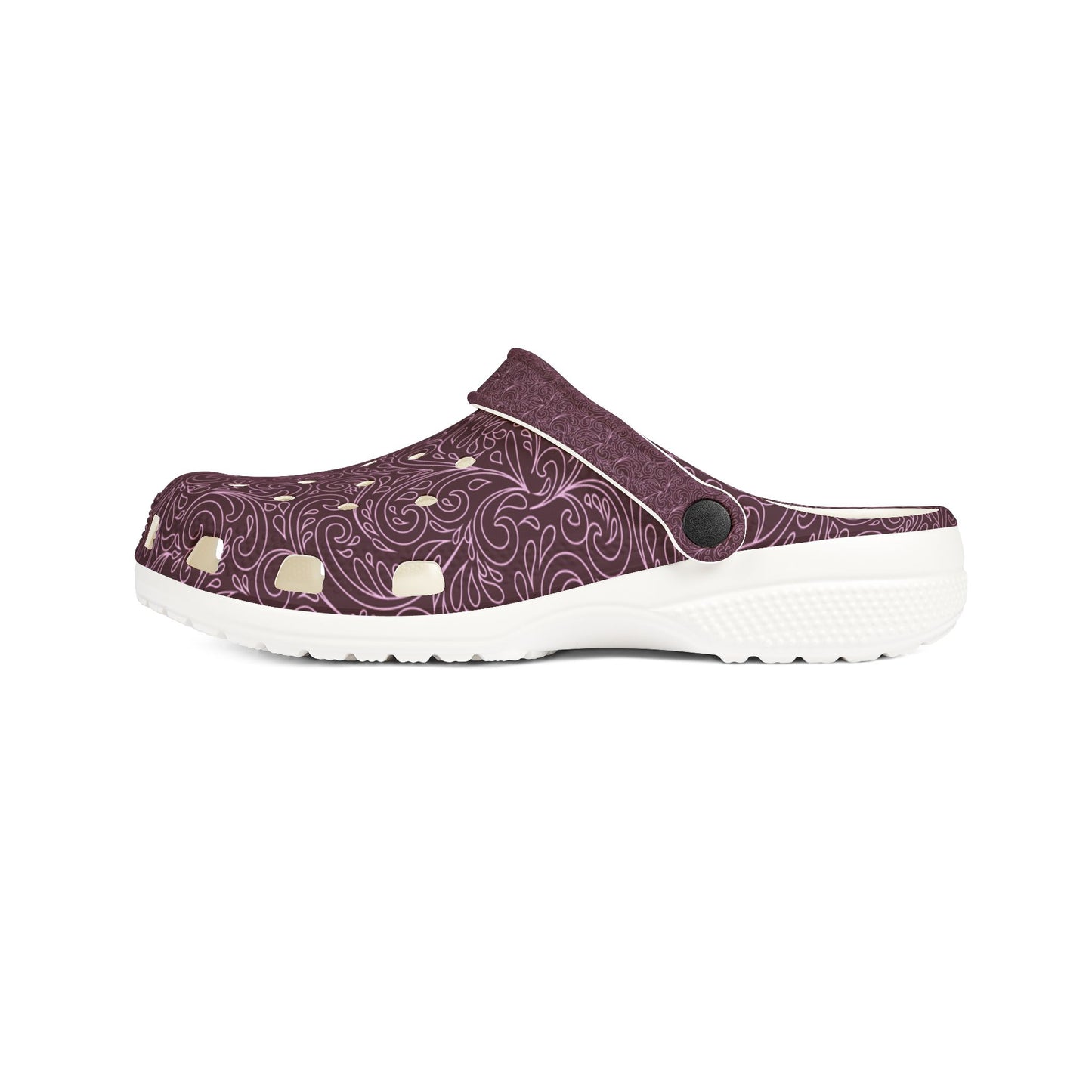Maroon EVA Foam Clogs — Lightweight Slip-On Garden & Beach Shoes