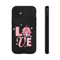Love Gnome Phone Case — Cute Pink Heart Valentines Protective Case