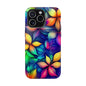 Floral Prism Magnetic Impact-Resistant Phone Case — Colorful Gradient Petal Design
