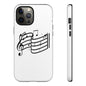 Musical Notes Phone Case — Black Treble Clef Music Staff Tough Case