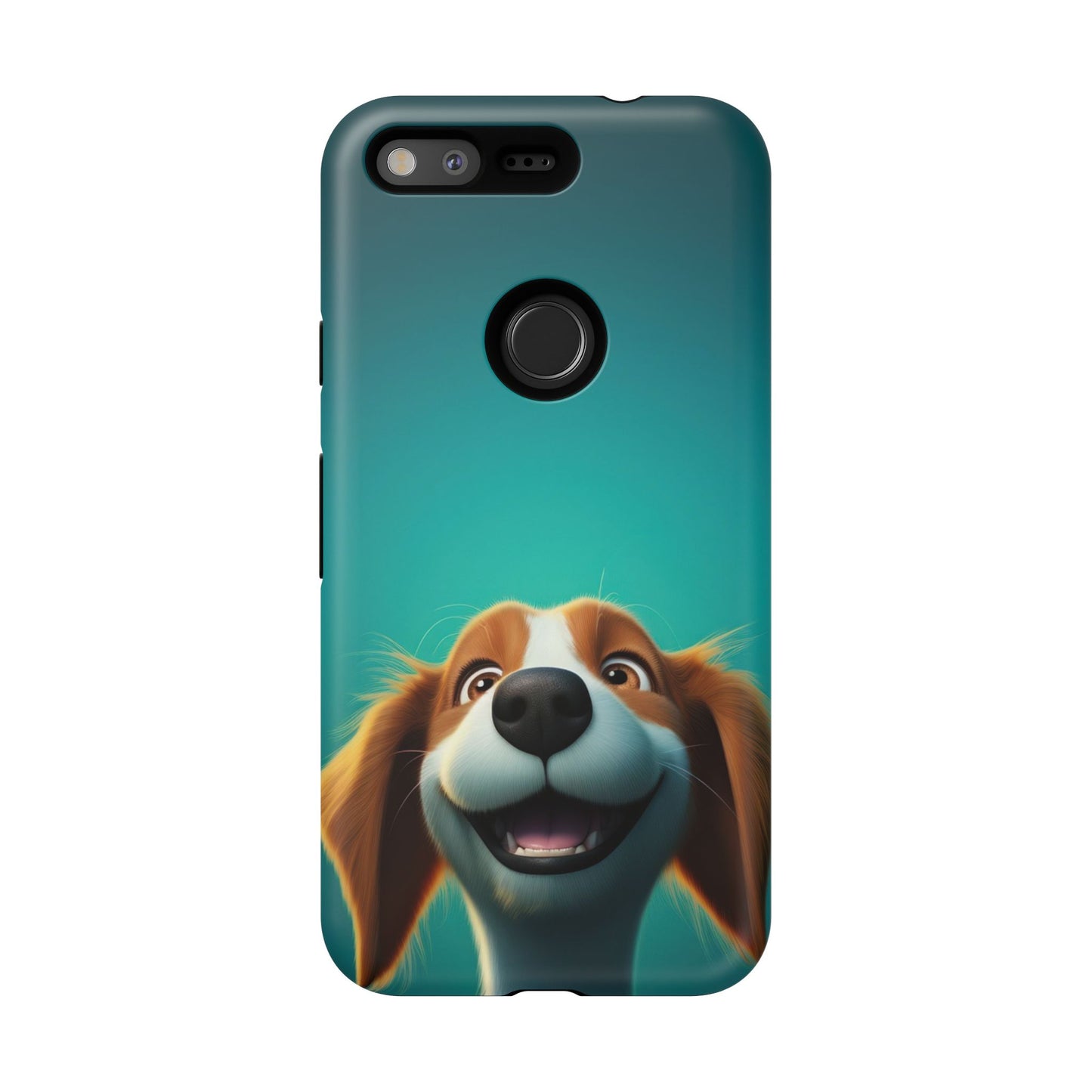 Happy Dog Phone Case — Cute Cartoon Puppy Protective Phone Cover