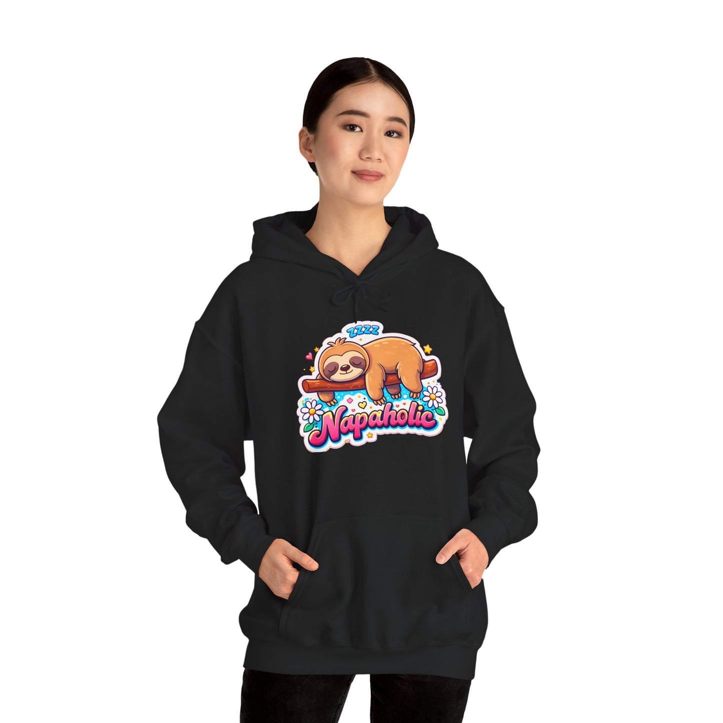 Napaholic Sloth Hoodie — Cute Sleepy Sloth Graphic Sweatshirt