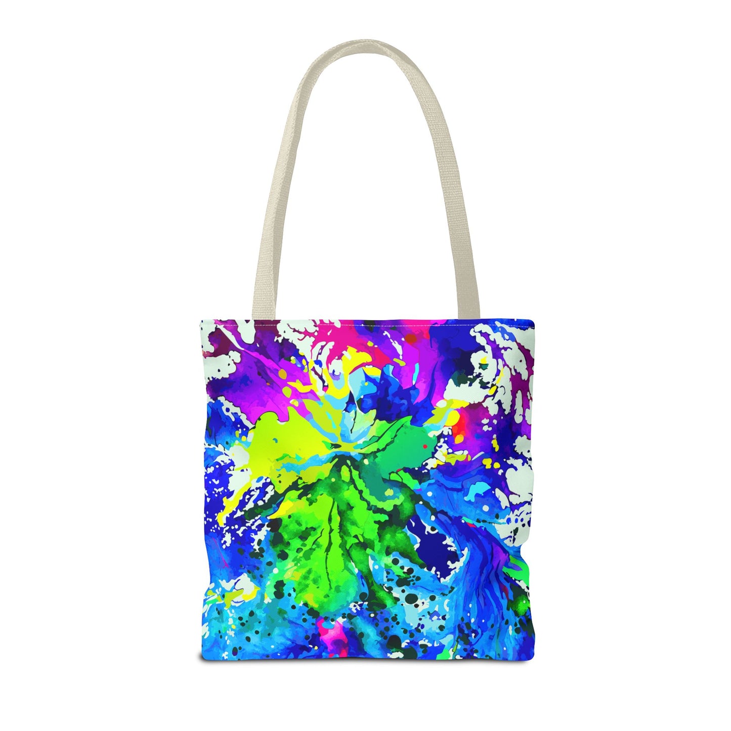 Vibrant Abstract Tote Bag Colorful Shopping Bag, Beach Tote