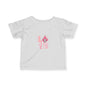Infant Tee — Pink Floral "LOVE" Baby T‑Shirt, Cute Newborn Gift for Valentine’s & Everyday