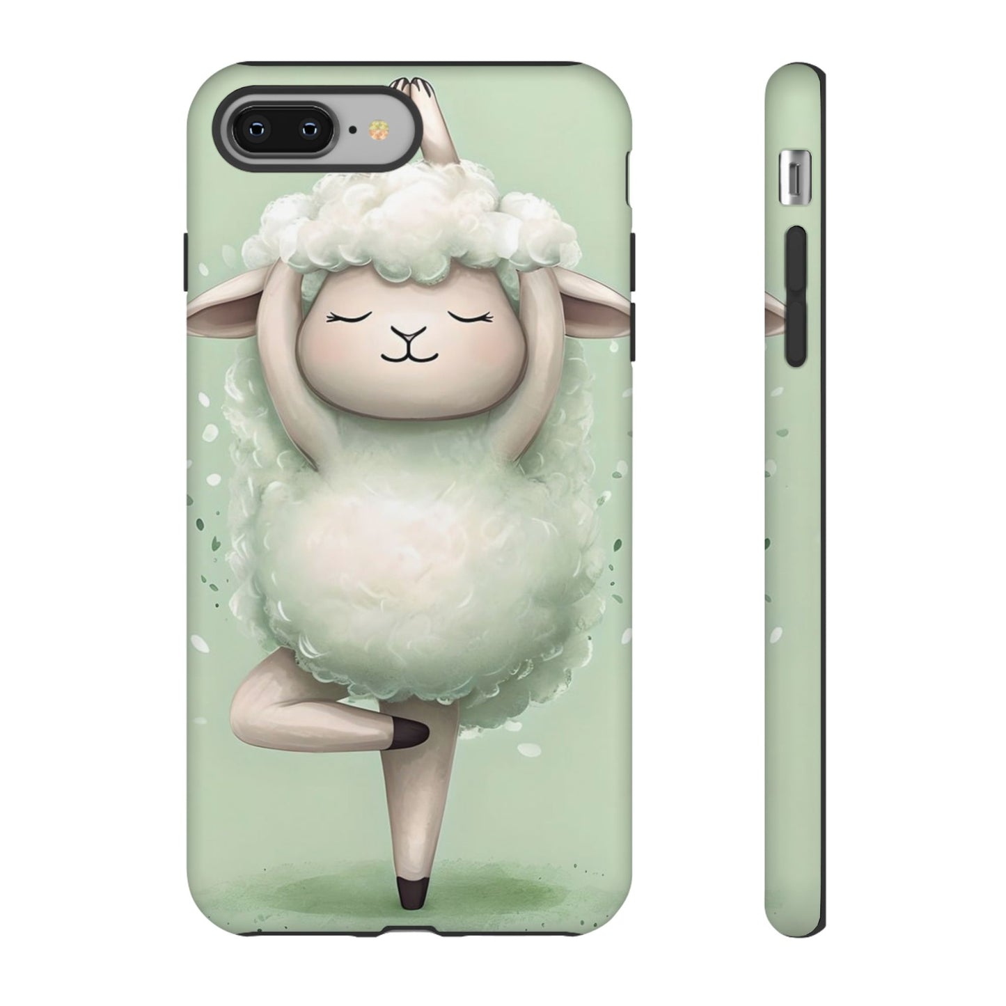 Cute Yoga Sheep Phone Case — Pastel Lamb Ballerina Protective Cover