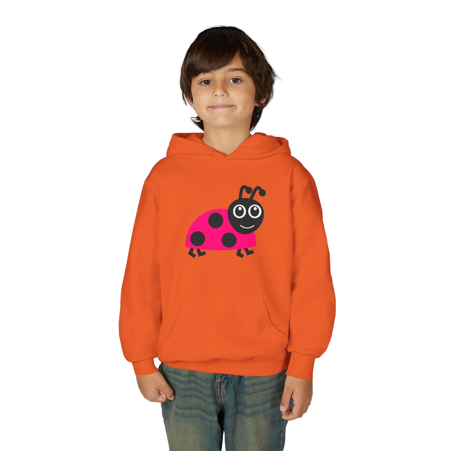 Pink Ladybug Kids Hoodie | Cute Bug Graphic Sweatshirt