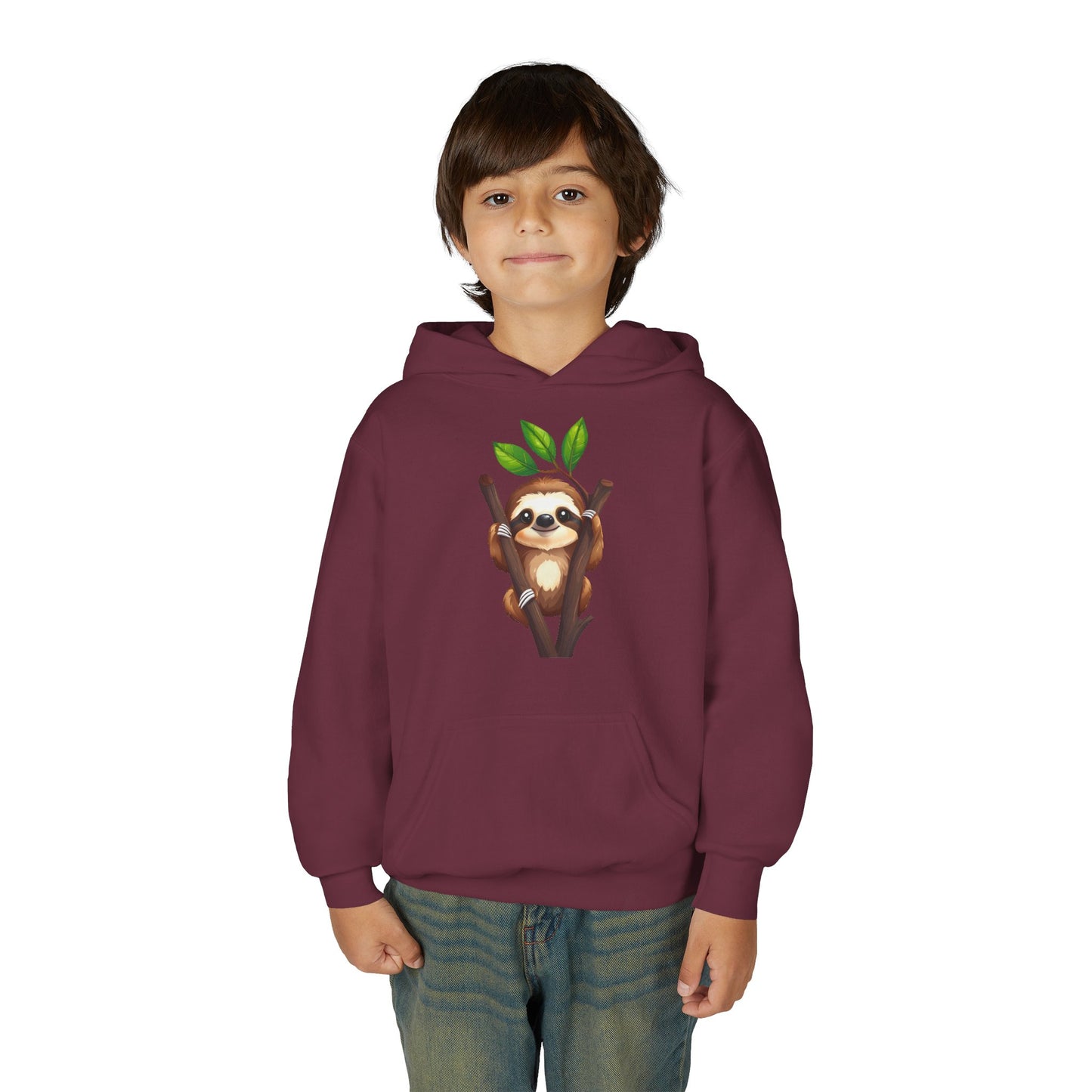 Cute Sloth on Branch Hoodie | Kids Sweatshirt