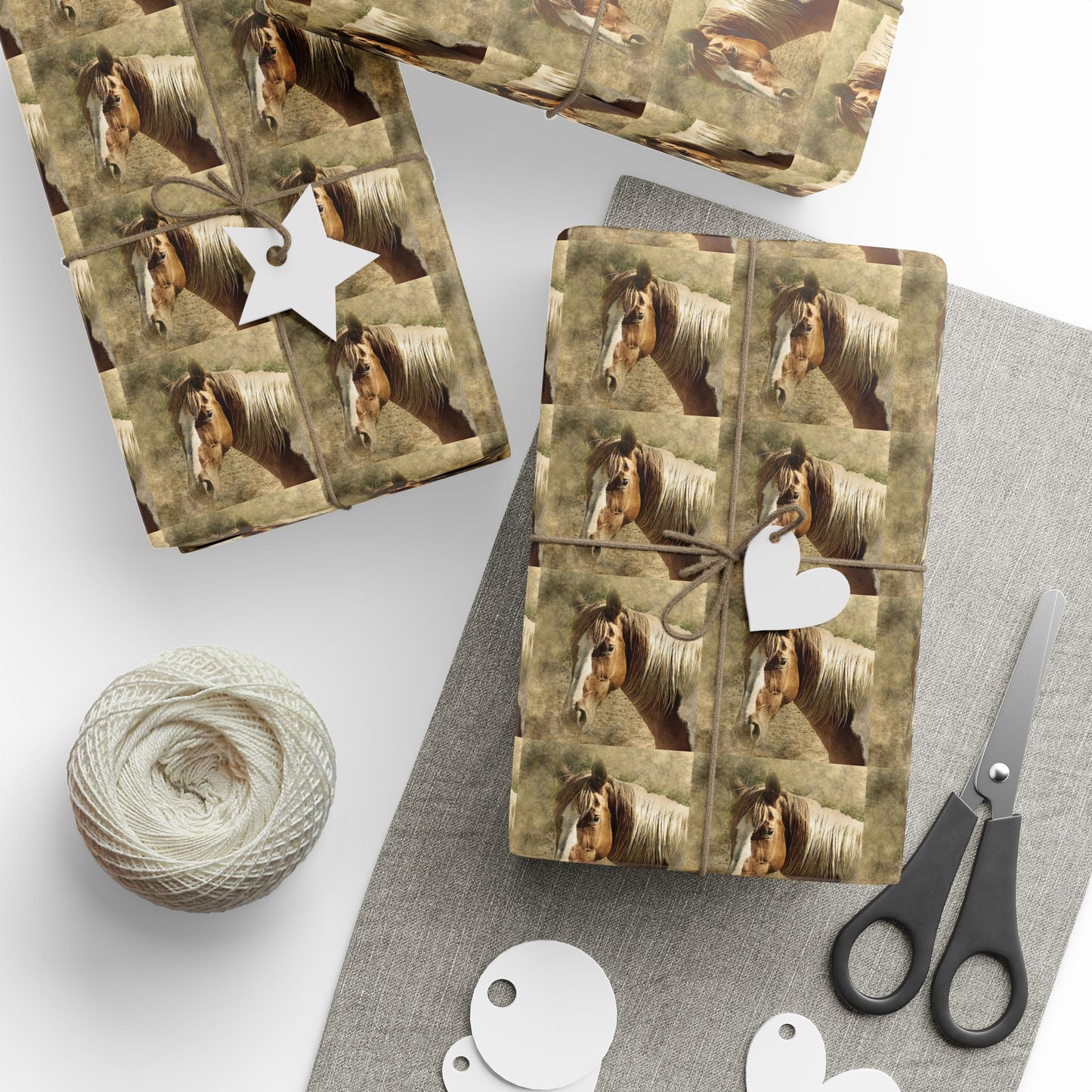 Wrapping Paper - Rustic Horse Pattern Gift Wrap