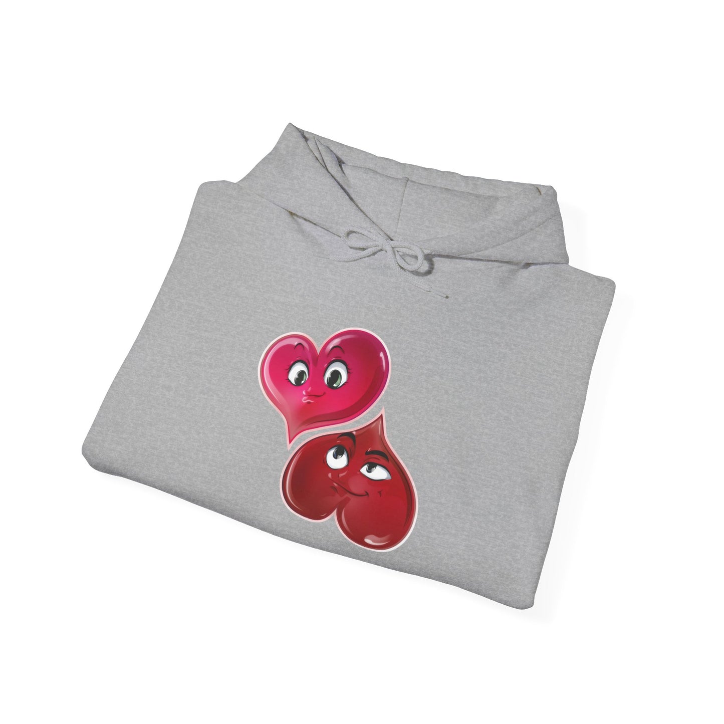 Heart Buds Hoodie — Cute Pair of Cheeky Heart Characters, Valentine’s Day Gift
