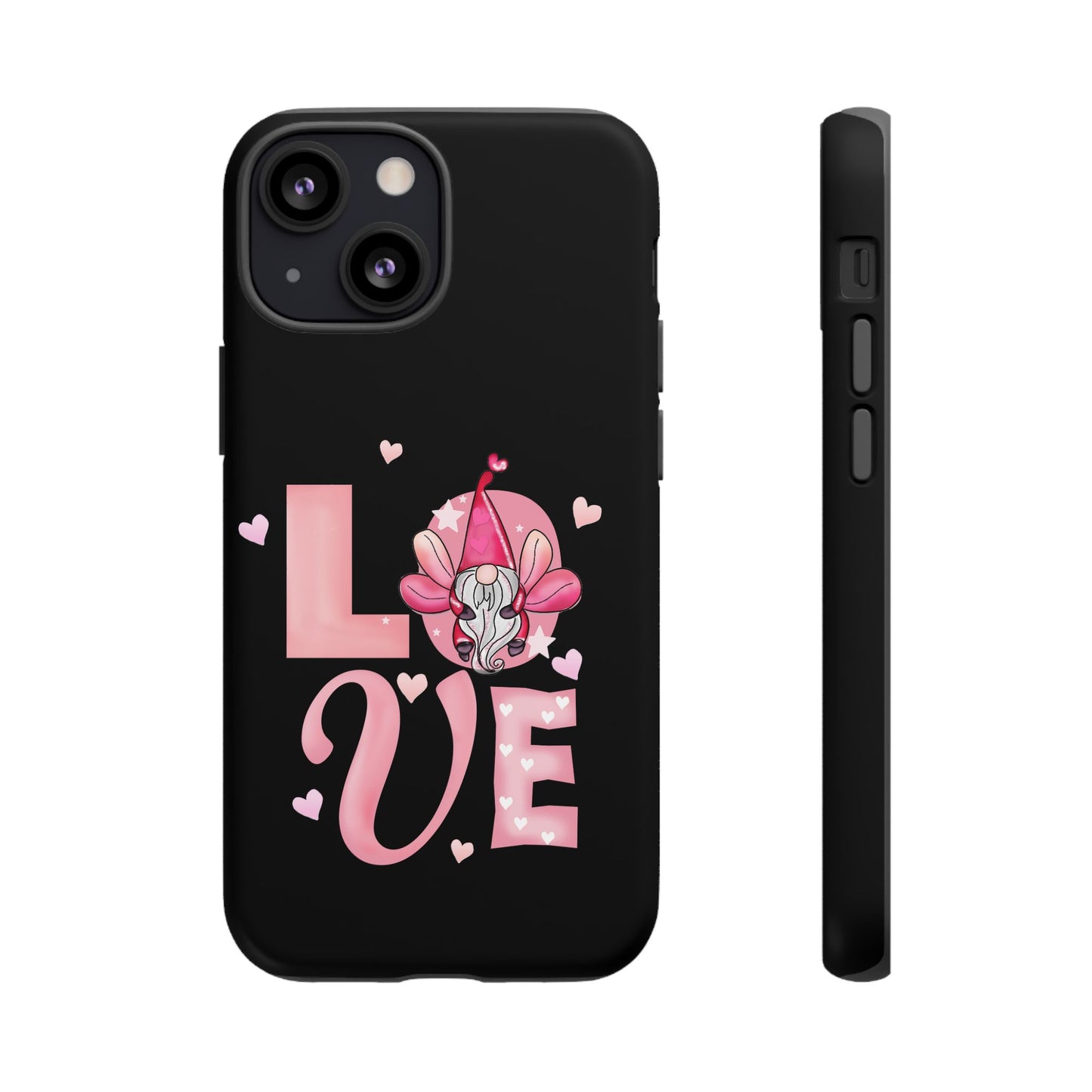 Love Gnome Phone Case — Cute Pink Heart Valentines Protective Case