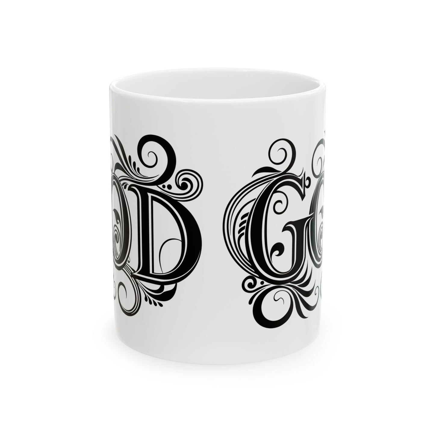 Elegant God Mug for Coffee Lovers, Inspirational Gift, Home Decor, 11oz, 15oz, Spiritual Drinkware, Religious Mug