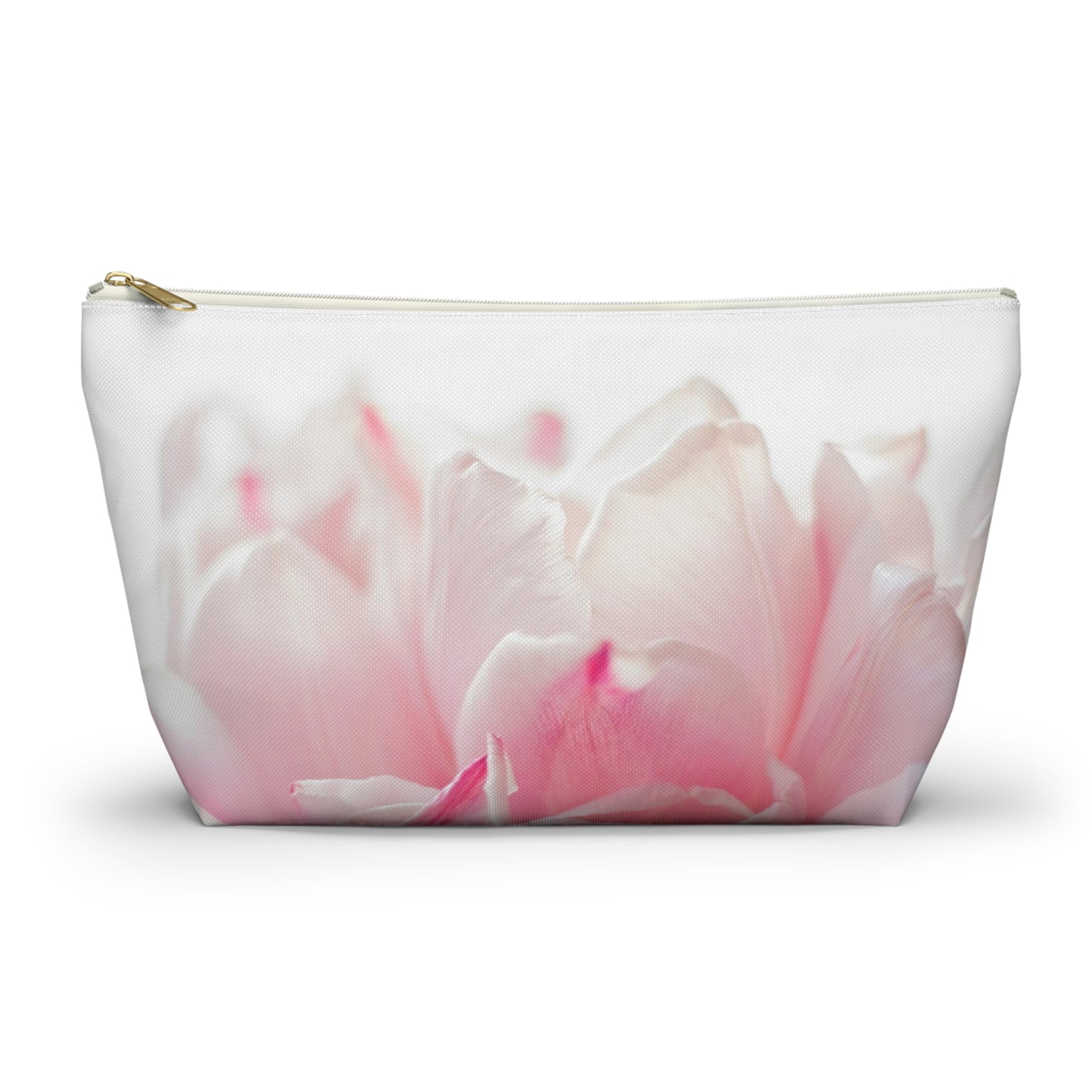 Floral Pink Tulip Accessory Pouch