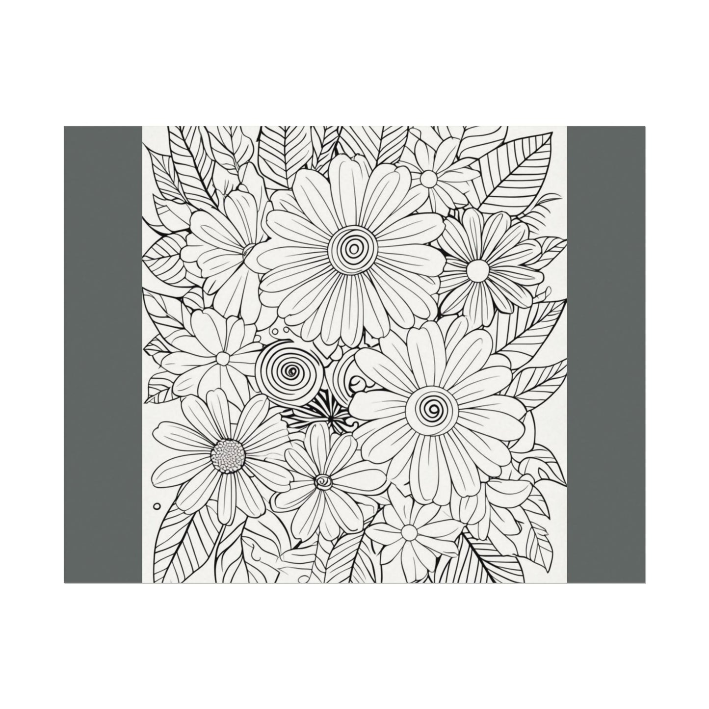 COLOR IT YOURSELF  Line Art Poster — Textured Matte Print