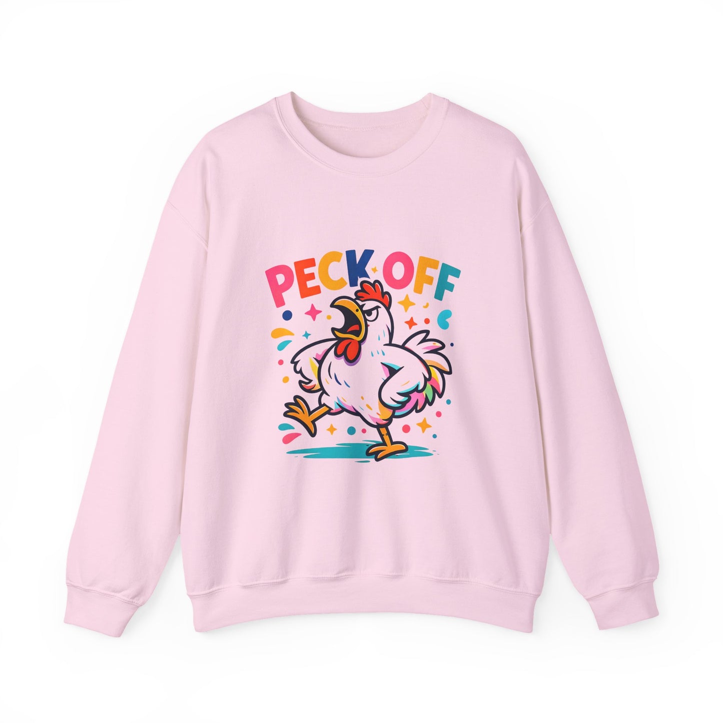 Peck Off Crewneck Sweatshirt – Funny Chicken Graphic Pullover