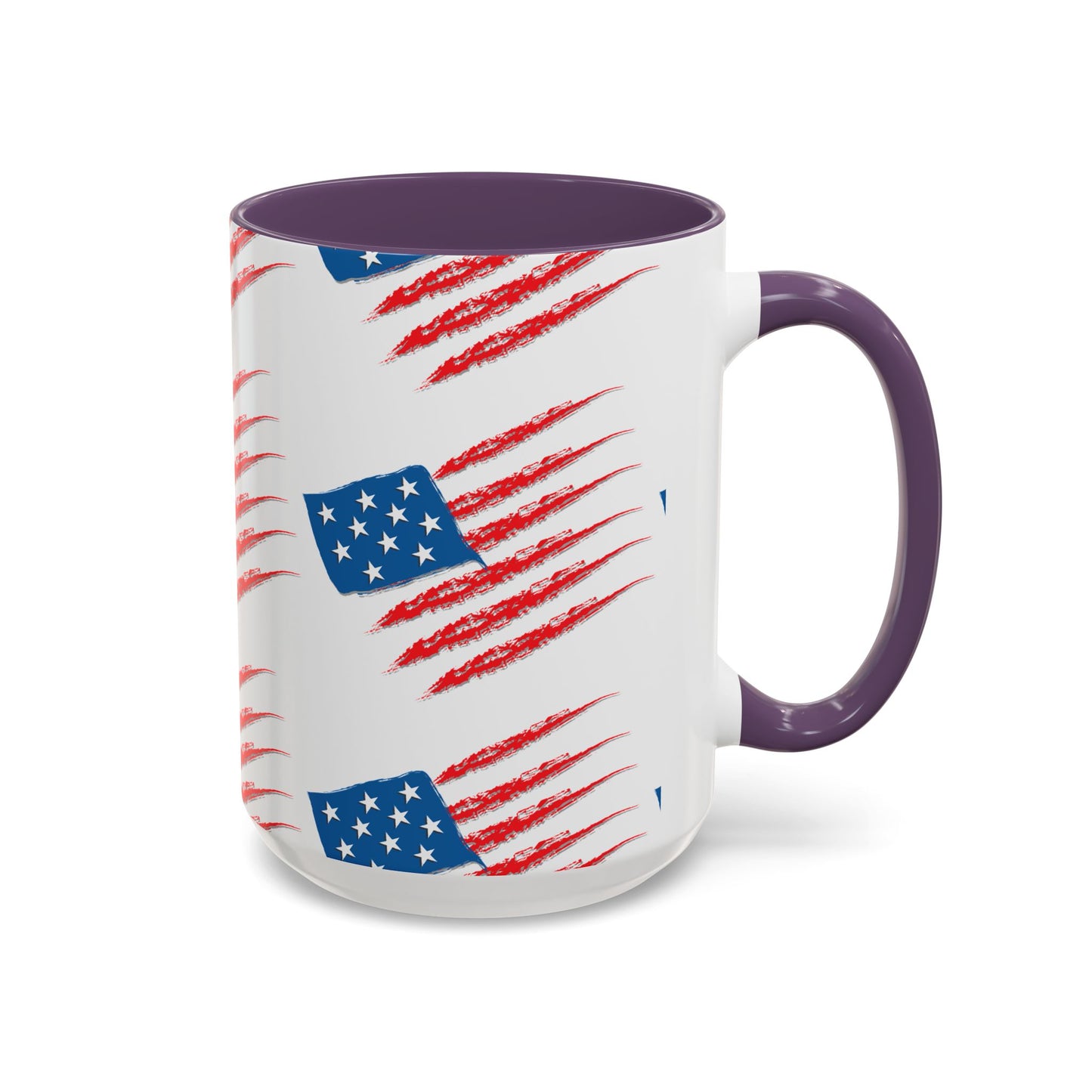 Patriotic Accent Coffee Mug | USA Flag Design