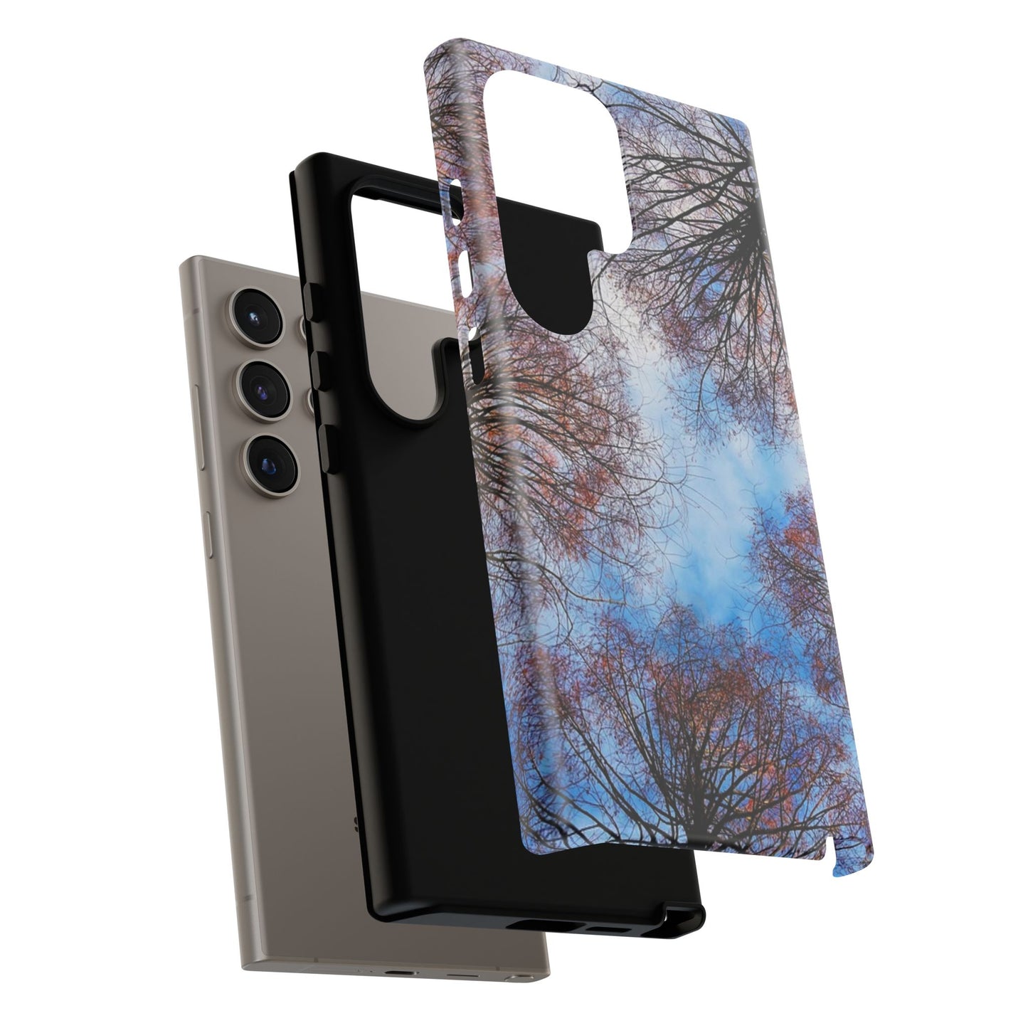 Skyward Trees Phone Case — Nature Forest Canopy Protective Tough Case