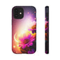 Floral Moonlight Phone Case – Purple Daisy Protective Cover