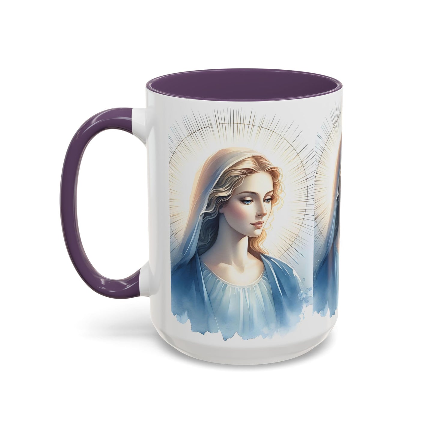 Serene Virgin Mary Accent Coffee Mug