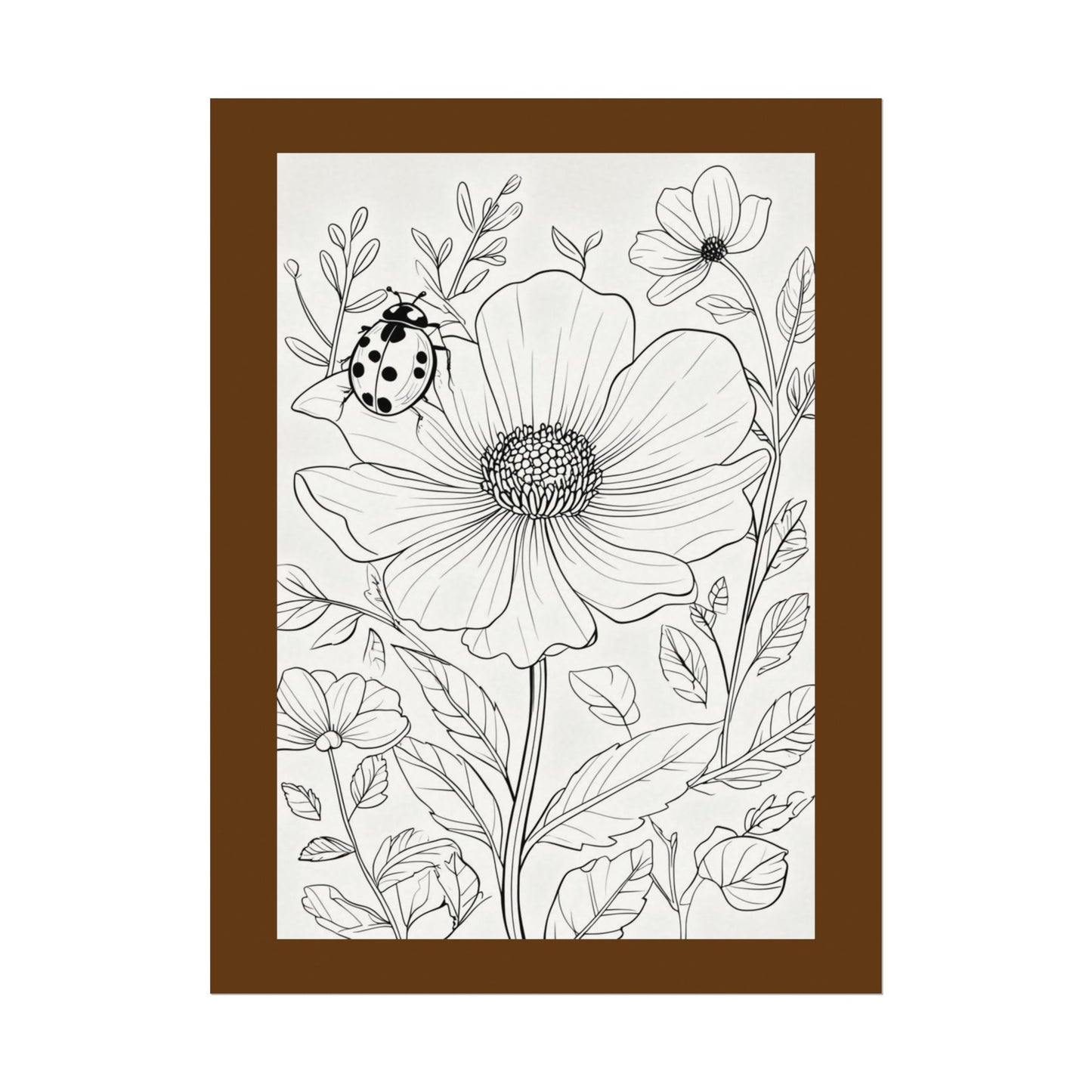 COLOR IT YOURSELF  Line Art Poster — Textured Matte Print