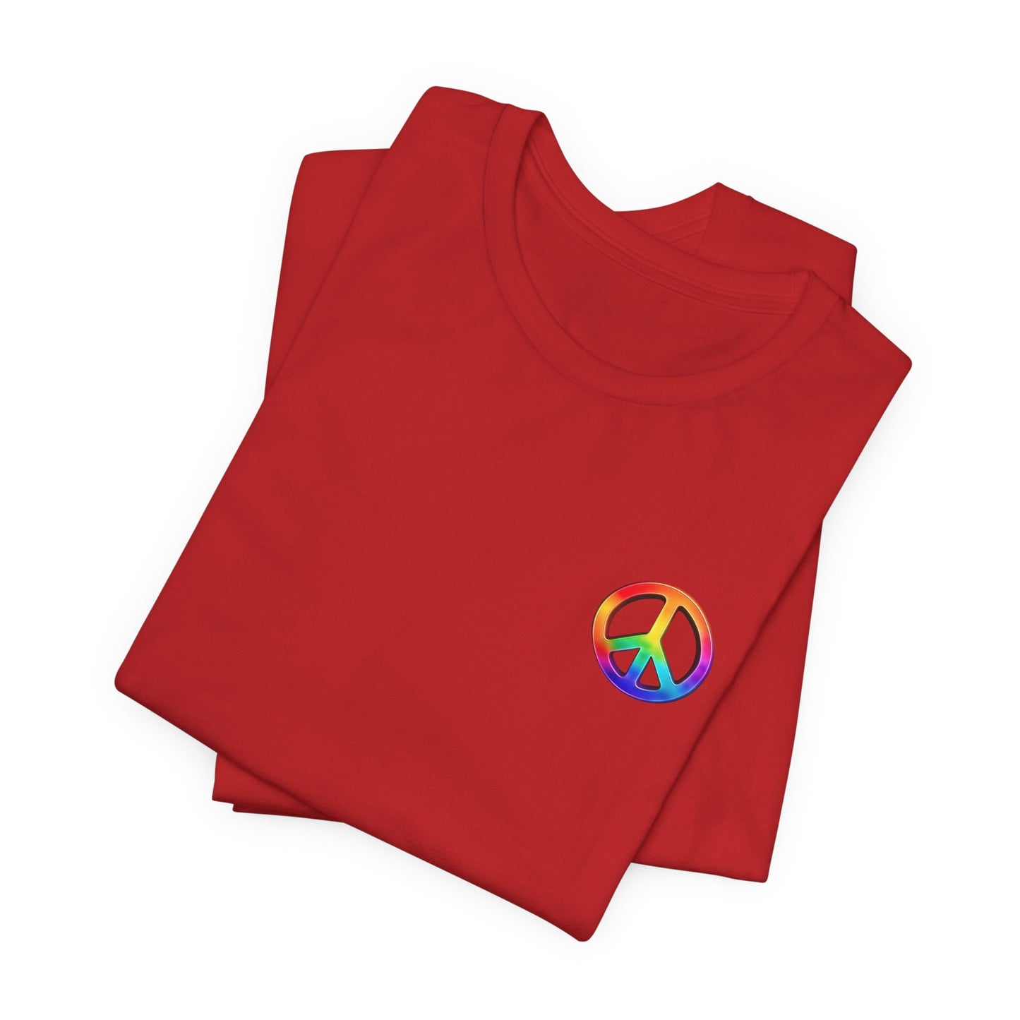 Peace Sign Tie-Dye Tee — Rainbow Hippie Peace Symbol T-Shirt