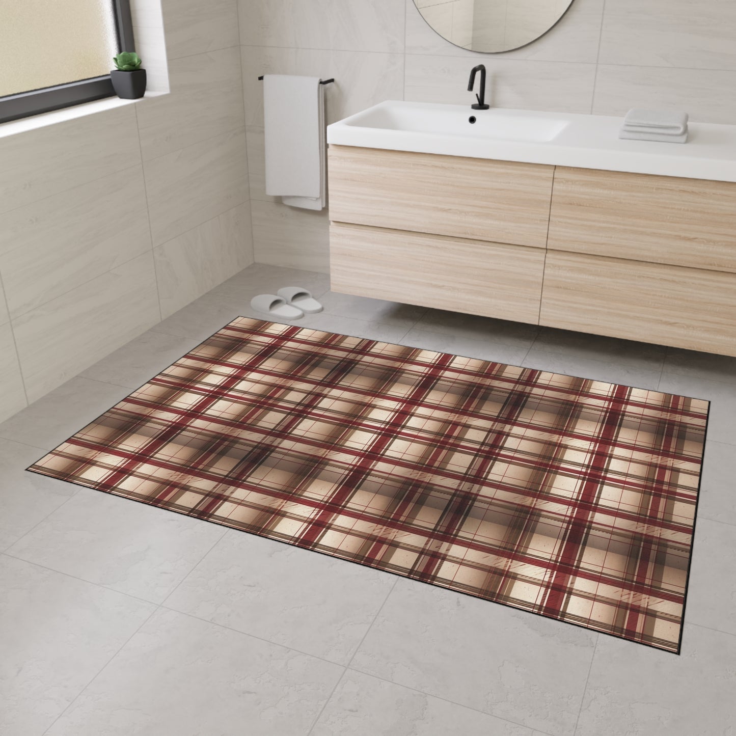 Plaid Floor Mat — Heavy-Duty Non-Slip Rug for Entryway, Kitchen & Mudroom