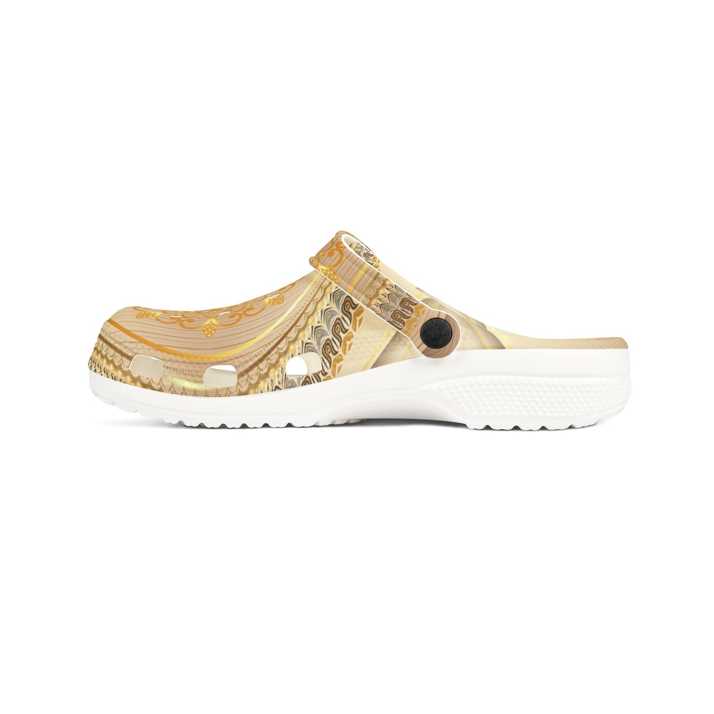 Golden Mandala EVA Foam Clogs — Comfortable Slip-On Garden Shoes