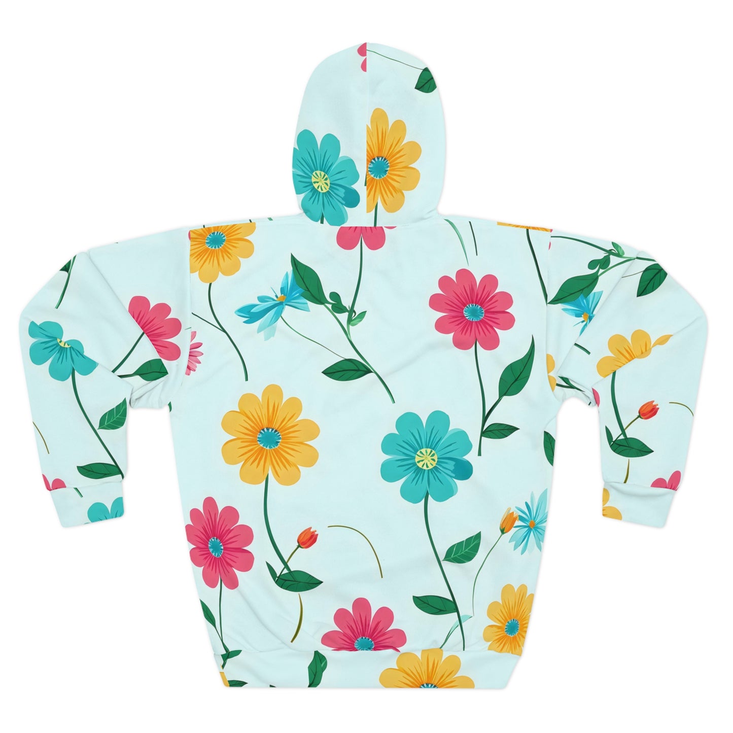 Floral Spring Hoodie — Pastel Daisy All-Over Print